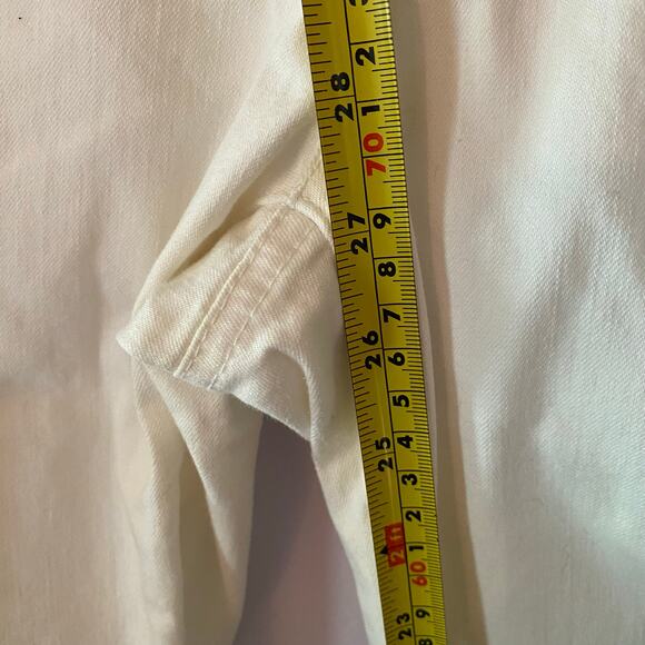 Eileen Fisher White Jeans Pants Mid Rise Skinny Tapered Straight Women's size 8 - Picture 10 of 13